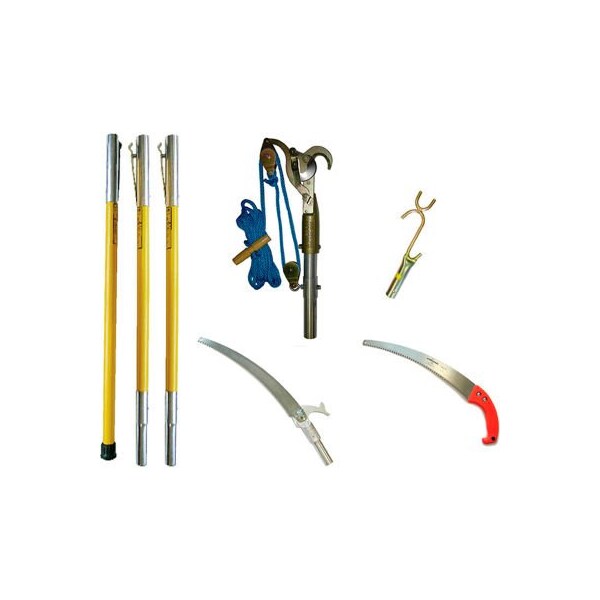 Jameson Tools JE Kit: Big Mouth Pruner, Pole Saw, Poles, Hand Saw, Wire Limb Raiser